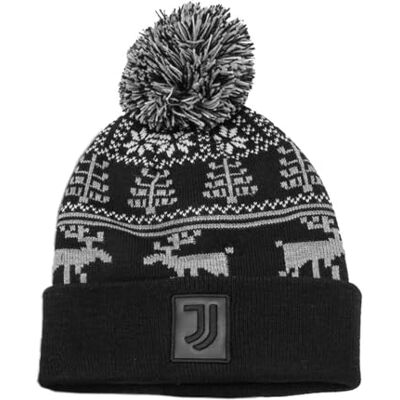 JUVENTUS Jacquard hatt lapp läder 50% PC 50% PL 133521, Svart, one size JUVENTUS Jacquard hatt lapp läder 50% PC 50% PL 133521, Svart, one size