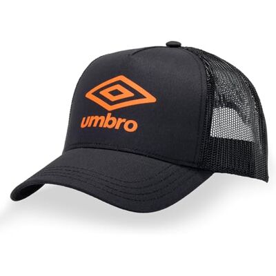 Umbro Justerbar keps för män och kvinnor, original och bekväm truckerkeps TU, Mörkgrå/orange, One size Umbro Justerbar keps för män och kvinnor, original och bekväm truckerkeps TU, Mörkgrå/orange, One size