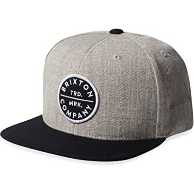 BRIXTON herr Pledge Mp Mesh Cap, Ljusgrå (Heather Grey)/Svart, one size BRIXTON herr Pledge Mp Mesh Cap, Ljusgrå (Heather Grey)/Svart, one size