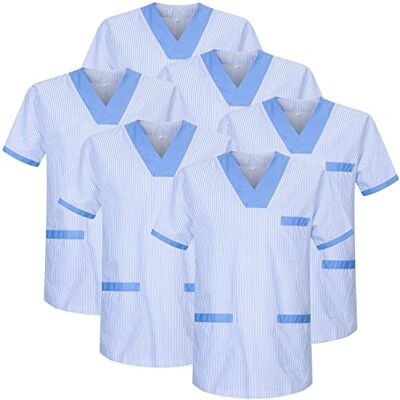 MISEMIYA Pack AV 6 enheter Sanitär Casaca Unisex MEDISK Sjuksköterska Uniform Sanitär, Celeste T817-4, S MISEMIYA Pack AV 6 enheter Sanitär Casaca Unisex MEDISK Sjuksköterska Uniform Sanitär, Celeste T817-4, S
