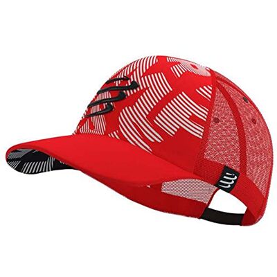 COMPRESSPORT Truckerkeps, Rött/vitt, en storlek COMPRESSPORT Truckerkeps, Rött/vitt, en storlek