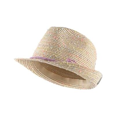Sterntaler Flickor barn stråhatt med färgglatt satinband och söt rosetthatt, sand, 55 Sterntaler Flickor barn stråhatt med färgglatt satinband och söt rosetthatt, sand, 55