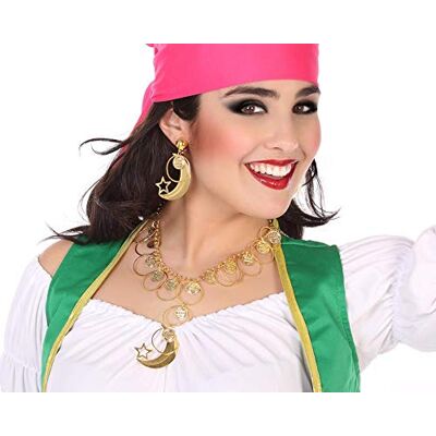 ATOSA Disfraz Conjunto Collar y Pendientes Accesorio para Dorado Árabe, En Storlek, Icke-exakt metall, Ingen ädelsten ATOSA Disfraz Conjunto Collar y Pendientes Accesorio para Dorado Árabe, En Storlek, Icke-exakt metall, Ingen ädelsten