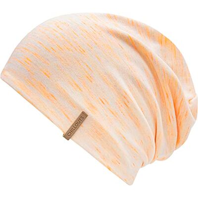 CHILLOUTS Unisex Memphis hatt lång beanie, kräm/orange, En Storlek CHILLOUTS Unisex Memphis hatt lång beanie, kräm/orange, En Storlek