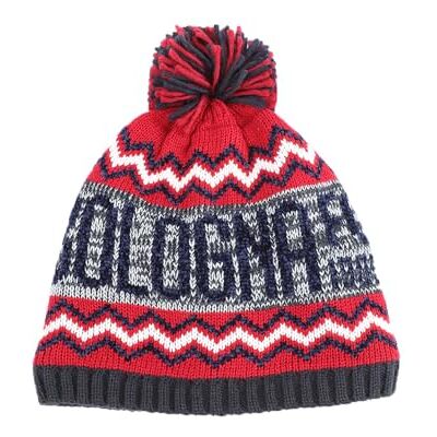 BOLOGNAFC STORE Ponpon Jacquard hatt 60% PC 40% PL officiell Bologna 283630 produkt BOLOGNAFC STORE Ponpon Jacquard hatt 60% PC 40% PL officiell Bologna 283630 produkt