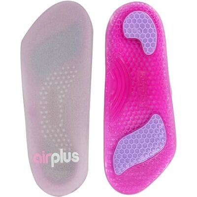 Airplus ortopedisk innersula i gel för kvinnor, genomskinlig genomskinlig, Medium Airplus ortopedisk innersula i gel för kvinnor, genomskinlig genomskinlig, Medium