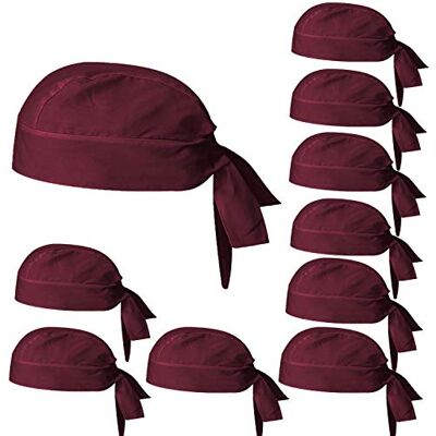 MISEMIYA Unisex chef bandana hatt, Granat, Pack 100 Pcs MISEMIYA Unisex chef bandana hatt, Granat, Pack 100 Pcs