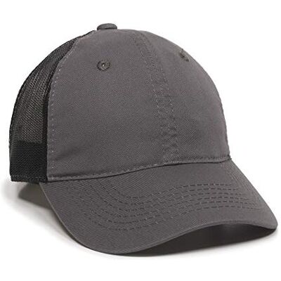 Outdoor Cap Utomhus keps plagg tvättad nätbaksida keps Träkol/svart En storlek Outdoor Cap Utomhus keps plagg tvättad nätbaksida keps Träkol/svart En storlek