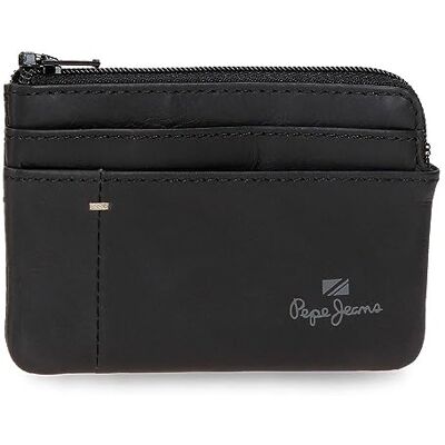 Pepe Jeans Staple Plånbok Svart 11x7x1,5 cms Läder, Svart, Talla única, myntbörs Pepe Jeans Staple Plånbok Svart 11x7x1,5 cms Läder, Svart, Talla única, myntbörs