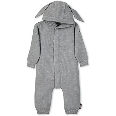 Sterntaler Unisex baby stickad hare ren ull overall, Silvermelerad, 56 cm Sterntaler Unisex baby stickad hare ren ull overall, Silvermelerad, 56 cm