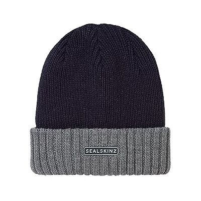 SealSkinz Bacton Vattentät Beanie Som Kan Rullas Upp För Kallt Väder, Marinblå/Grå, Xxl SealSkinz Bacton Vattentät Beanie Som Kan Rullas Upp För Kallt Väder, Marinblå/Grå, Xxl