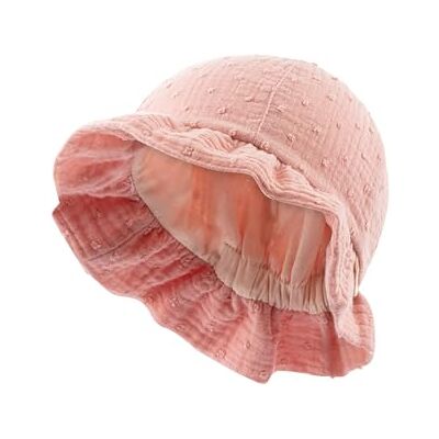 Sterntaler flickhatt av muslin tryckt med prickar hatt, Matt rosa, 49 Sterntaler flickhatt av muslin tryckt med prickar hatt, Matt rosa, 49