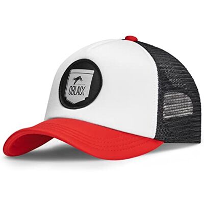 Oblack Trucker Cap herr Classic Basecap dam med mesh Justerbar baseballkeps för män en storlek Cappy män unisex basebollkeps keps män, röd, En Storlek Oblack Trucker Cap herr Classic Basecap dam med mesh Justerbar baseballkeps för män en storlek Cappy män unisex basebollkeps keps män, röd, En Storlek