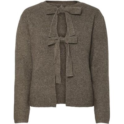 PIECES dam Pcsilly Ls vändbar slips stickad Exp Noos kofta, Morel, XL PIECES dam Pcsilly Ls vändbar slips stickad Exp Noos kofta, Morel, XL