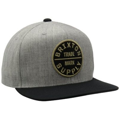 BRIXTON mäns Oath Iii svart snapback-keps basebollkeps, Lätt ljung, en storlek BRIXTON mäns Oath Iii svart snapback-keps basebollkeps, Lätt ljung, en storlek