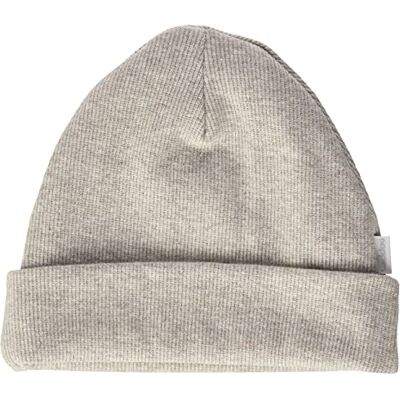 Noppies Unisex U Hat Rib Nevel Mössa, Taupe Melang, 0-3 månader Noppies Unisex U Hat Rib Nevel Mössa, Taupe Melang, 0-3 månader