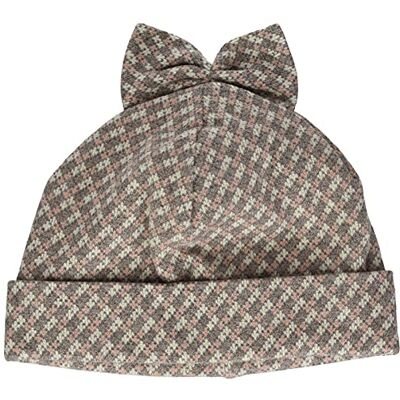 Sterntaler Baby flicka beanie rosett rutig mössa, Rosa mel., 51 cm Sterntaler Baby flicka beanie rosett rutig mössa, Rosa mel., 51 cm
