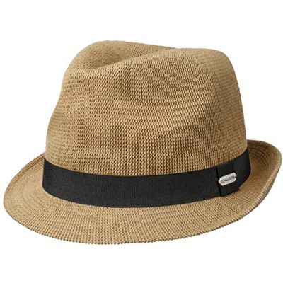 CHILLOUTS Bardolino Trilby Bomullshatt Damer/Herrar solhatt strandhatt med grosgrain band Sommar Vår-sommar M (56-57 cm) beige CHILLOUTS Bardolino Trilby Bomullshatt Damer/Herrar solhatt strandhatt med grosgrain band Sommar Vår-sommar M (56-57 cm) beige