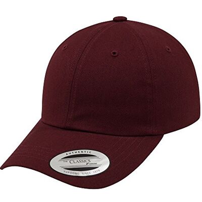 Flexfit Yupoong Low Profile Cotton Twill Unisex Dad Hat Cap för kvinnor och män, 6 paneler, baseballkeps, unstructured med mässingslås, Kastanj, one size Flexfit Yupoong Low Profile Cotton Twill Unisex Dad Hat Cap för kvinnor och män, 6 paneler, baseballkeps, unstructured med mässingslås, Kastanj, one size