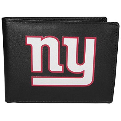 Siskiyou Vikbar plånbok med stor NFL New York Giants-logo, en storlek, svart Siskiyou Vikbar plånbok med stor NFL New York Giants-logo, en storlek, svart
