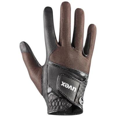 Uvex Sumair Ridhandskar för vuxna – elastiska – optimal ventilation – svart-brun – 6 Uvex Sumair Ridhandskar för vuxna – elastiska – optimal ventilation – svart-brun – 6