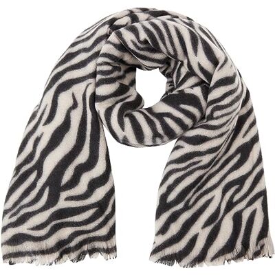 PIECES Bestseller A/S Dam Pcjorna fyrkantig Scarf Box Bc halsduk, Antik vit/AOP: ZEBRA, En Storlek PIECES Bestseller A/S Dam Pcjorna fyrkantig Scarf Box Bc halsduk, Antik vit/AOP: ZEBRA, En Storlek