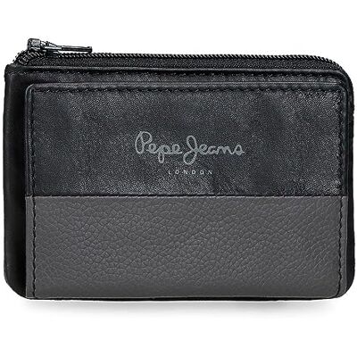 Pepe Jeans Dual Plånbok Svart 11x7x1,5 cms Läder, Svart, Talla única, myntbörs Pepe Jeans Dual Plånbok Svart 11x7x1,5 cms Läder, Svart, Talla única, myntbörs