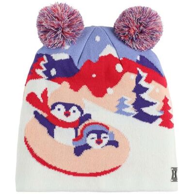 Spyder Penguin dubbel POM-hatt, flickor, multi, XS/S Spyder Penguin dubbel POM-hatt, flickor, multi, XS/S