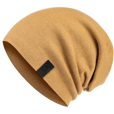 Revony Warm Slouchy Beanie Hat Deliciously Soft Daily Beanie in Fine Knit Sand Revony Warm Slouchy Beanie Hat Deliciously Soft Daily Beanie in Fine Knit Sand