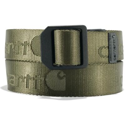 Carhartt Avslappnade robusta herrbälten, finns i flera stilar, färger och storlekar, nylonväv, steglås (armégrön), X-Large Carhartt Avslappnade robusta herrbälten, finns i flera stilar, färger och storlekar, nylonväv, steglås (armégrön), X-Large