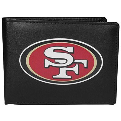 Siskiyou Vikbar plånbok med stor NFL San Francisco 49ers-logo, en storlek, svart Siskiyou Vikbar plånbok med stor NFL San Francisco 49ers-logo, en storlek, svart