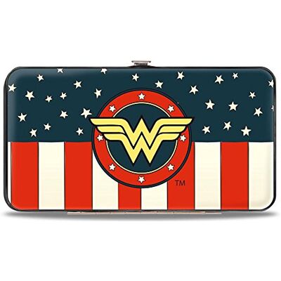 Buckle-Down Plånbok spänne ner gångjärn plånbok Wonder Woman stjärnor/ansikte halvton blå/röd/gul/vit unisex-vuxna kvinnor Buckle-Down Plånbok spänne ner gångjärn plånbok Wonder Woman stjärnor/ansikte halvton blå/röd/gul/vit unisex-vuxna kvinnor