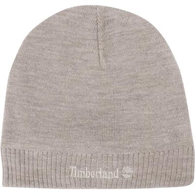 Timberland Knit Logo Beanie, Mäns mössa, Light Grey, Ljusgrå Timberland Knit Logo Beanie, Mäns mössa, Light Grey, Ljusgrå