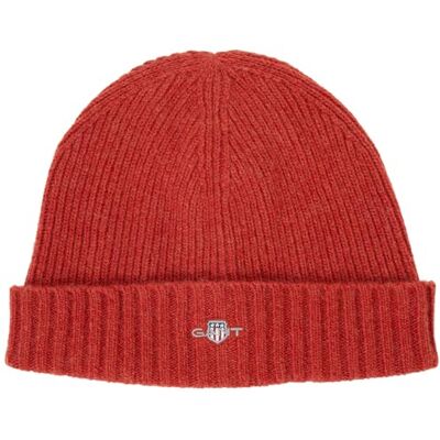 GANT Unisex. Shield Wool Beanie, Modern rost, one size GANT Unisex. Shield Wool Beanie, Modern rost, one size