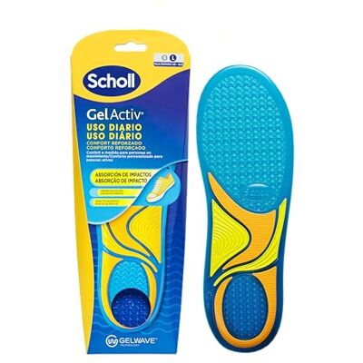 Scholl GelActiv herrsulor för vardagsskor, bekväma fötter hela dagen, med minnesskum och GelWave-teknik, storlek 40–46,5 Scholl GelActiv herrsulor för vardagsskor, bekväma fötter hela dagen, med minnesskum och GelWave-teknik, storlek 40–46,5