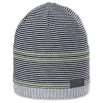 Sterntaler Unisex baby stickad mössa ränder mjuk mössa, Silvermelerad, 51 cm Sterntaler Unisex baby stickad mössa ränder mjuk mössa, Silvermelerad, 51 cm