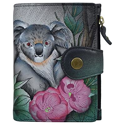 Anna by Anuschka Women's Hand Painted Leather Ladies Wallet, Cuddly Koala, One Size Anna by Anuschka Women's Hand Painted Leather Ladies Wallet, Cuddly Koala, One Size