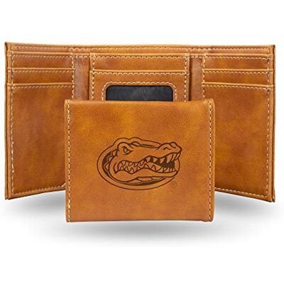 Rico Industries NCAA lasergraverad tredelad plånbok, brun Brun 5.75 x 7-inches Rico Industries NCAA lasergraverad tredelad plånbok, brun Brun 5.75 x 7-inches