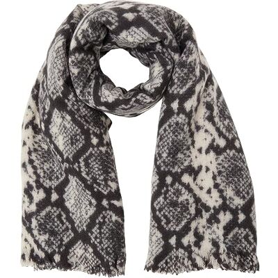 PIECES Bestseller A/S Dam Pcjorna fyrkantig Scarf Box Bc halsduk, Vit peppar/AOP: SNAKE, En Storlek PIECES Bestseller A/S Dam Pcjorna fyrkantig Scarf Box Bc halsduk, Vit peppar/AOP: SNAKE, En Storlek