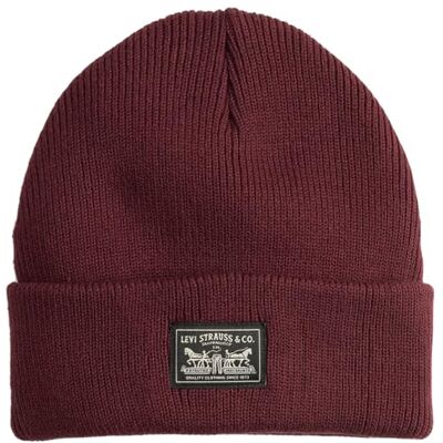 Levi's Backpatch Beanie stickade mössor för kvinnor, färg choklad Truffle, en storlek, Choklad truffle, one size Levi's Backpatch Beanie stickade mössor för kvinnor, färg choklad Truffle, en storlek, Choklad truffle, one size