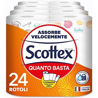 Scottex 5466605 Pappershandduk, Vit, 24 stycken Scottex 5466605 Pappershandduk, Vit, 24 stycken