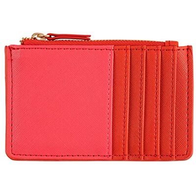 DRAEGER Paris 1886 Korthållare med dragkedja röd och rosa, unisex-vuxna, 12,5 x 8 cm, Crimson DRAEGER Paris 1886 Korthållare med dragkedja röd och rosa, unisex-vuxna, 12,5 x 8 cm, Crimson
