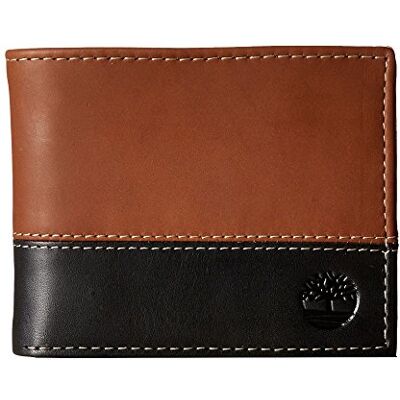Timberland Plånbok i läder, herr, passfodral, trippelvikt, hybrid, Svart/brun, One Size Timberland Plånbok i läder, herr, passfodral, trippelvikt, hybrid, Svart/brun, One Size