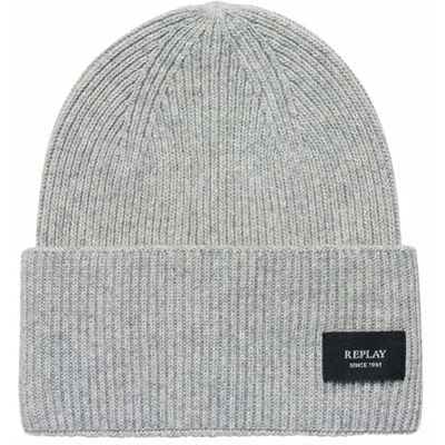 Replay Unisex stickad mössa med kuvert, ljust grå melange 0023 (grå), en storlek, 0023 LT grå melange, one size Replay Unisex stickad mössa med kuvert, ljust grå melange 0023 (grå), en storlek, 0023 LT grå melange, one size