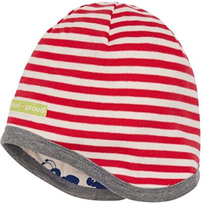 loud + proud unisex baby vändbar mössa, GOTS certifierad beanie-mössa, Tomat, 39-41 loud + proud unisex baby vändbar mössa, GOTS certifierad beanie-mössa, Tomat, 39-41