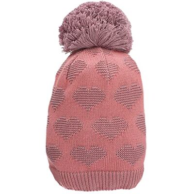 Sterntaler Flickor GOTS pompössa hjärtmössa, rosa, 53 Sterntaler Flickor GOTS pompössa hjärtmössa, rosa, 53