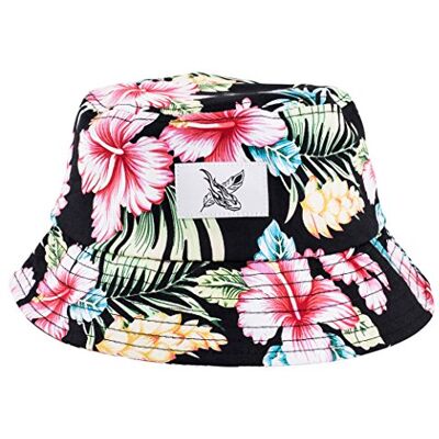 Blackskies ® Bucket Hat Kvinnor män solhatt fiskarhatt med blommönster stor sommar sommarhatt för semesterkeps – baseballkeps män kvinnor unisex streetwear utomhus fritid, Paradis, one size Blackskies ® Bucket Hat Kvinnor män solhatt fiskarhatt med blommönster stor sommar sommarhatt för semesterkeps – baseballkeps män kvinnor unisex streetwear utomhus fritid, Paradis, one size