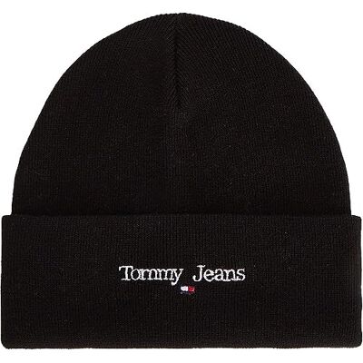 Tommy Jeans Tommy Hilfiger Stickad mössa svart, Svart, en storlek Tommy Jeans Tommy Hilfiger Stickad mössa svart, Svart, en storlek