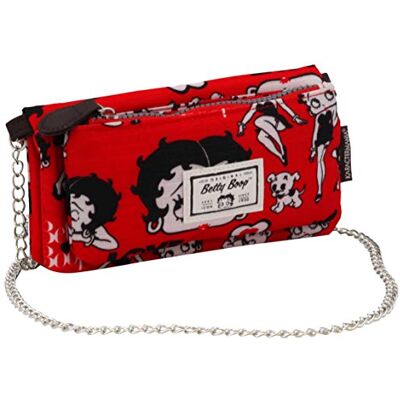Betty Boop grov mjuk plånbok med kedja, röd, 20 x 9 cm, Röd, En storlek, Mjuk plånbok med kedja rouge Betty Boop grov mjuk plånbok med kedja, röd, 20 x 9 cm, Röd, En storlek, Mjuk plånbok med kedja rouge