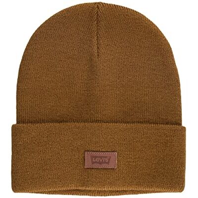 Levi's Unisex klassisk varm vinterstickad mössa med fleece fodrad för kvinnor och män beanie-mössa, Brun, one size. Levi's Unisex klassisk varm vinterstickad mössa med fleece fodrad för kvinnor och män beanie-mössa, Brun, one size.